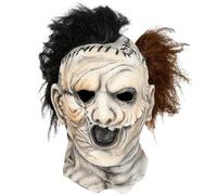 SINSEN Masque effrayant Texas à la tronçonneuse Jason Grimace Masque d'horreur Cosplay Accessoires de costume pour Halloween Fête Adulte Latex