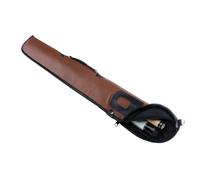 Sinsilvie Billiard Pool Stick Bag,1 X 1 PU Pool Cue Cases,Soft 2-Piece Pool Stick Case, Pool Table Accessories (Brown)