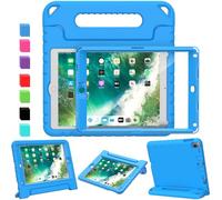 SINSO Coque pour enfants pour iPad 9,7" 6e génération 2018/5e génération 2017/iPad Air 2, coque légère et résistante aux chocs avec protecteur d'écran, poignée/support intégré, bleu