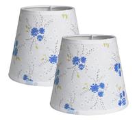 Sinta 2 Pack 5.9"(15cm) Abat-Jour en Tissu Abat-Jour de Remplacement moderne E14/E27 Abat-Jour Petite Lampe Suspendue pour Bougie Lustre en Cristal Bougie Applique Murale Lampe de Table,Bleu