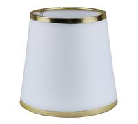 Sinta 6.3"(16cm) Abat-Jour en Tissu Abat-Jour de Remplacement moderne E14/E27 Abat-Jour Petite Lampe Suspendue pour Bougie Lustre en Cristal Bougie Applique Murale Lampe de Table,Gold Bord