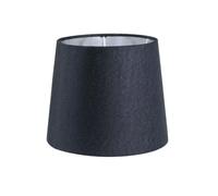 Sinta 9" Abat-jour Moderne Conique Remplacement Tissu Noir avec Doublure Argentée Abat Jour Pour E27/E14 Lampe de Bureau/Murale