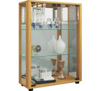 Sintalo vitrine avec miroir 2 portes en verre Incl. lumières LED hêtreReproduction.