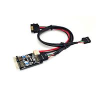 Sintech Hub multiplicateur USB 9 Broches mâle vers Double Port mâle avec câble d'alimentation SATA