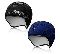 Sintege 2 Pcs Doublure de Casque Casquette de Crâne pour Enfants Chapeau Bonnet de Ski d'hiver Casquette de Crâne Thermique Mignonne pour Garçon Jeunesse pour sous Casque (Dinosaure)