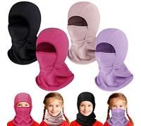 Sintege 4 Cagoules Balaclava de Ski d'Enfants Masque de Ski en Polaire Bonnet Cache-Cou