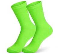 Sintege Chaussettes fluo pour homme et femme - Rock N Roll - Années 60, 70, 80 - Chaussettes de sport pour homme et femme, vert fluorescent, Taille unique