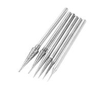 Sinterizado herramientas de molienda, brocas de gr Pack Of 6 Diamond Grinding Bits 1-4mm Head 2.35mm Shank Silver For Engraving And Nail Care