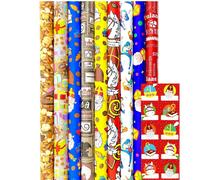 Sinterklaas - Assortiment de papier cadeau Inc. 40 étiquettes de nom - 300 x 70 cm - 14 rouleaux