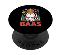 Sinterklaas est Een Baas Hollandais Pays-Bas Saint-Nicolas PopSockets PopGrip Adhésif