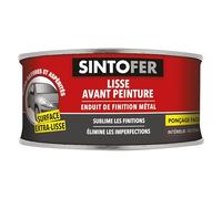 SINTO - Enduit de Finition Métal- Lisse avant Peinture- Sublime les Finitions - Élimine les imperfections- Ponçage facile - surface extra lisse - Comble Micro rayures et Aspérités -250g