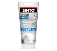 SINTO Enduit de lissage pâte blanc 330g | Lisse petits défauts et rayures jusqu'à 2mm, finition professionnelle, facile à poncer, plâtre béton brique, prêt à l'emploi