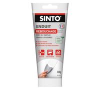 SINTO Enduit de rebouchage pâte blanc 330g | Rebouche trous et fissures jusqu'à 1cm, sans retrait ni fissure, séchage rapide, plâtre béton brique et bois, prêt à l'emploi