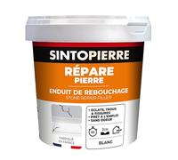 SINTO Enduit de rebouchage sols et murs blanc 2kg | Prêt à l'emploi, rebouche et lisse facilement, adhère rapidement, ne se rétracte pas, ponçage facile, intérieur et extérieur