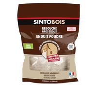 SINTO - Enduit poudre rebouche gros trous - Format 1kg - Idéal pour reboucher les trous sur du bois - excellente adhérence, solidité extrême - peut se lasurer et se peindre