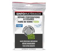 SINTO - Fibre de verre tissée - répare perforations et fissures - s'utilise avec la résine - résite aux flexions et torsions - usage intérieur et extérieur - 1m²