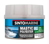 SINTO Mastic armé 290g | Répare les surfaces en contact avec l'eau, comble les défauts importants, au-dessus de la ligne de flottaison