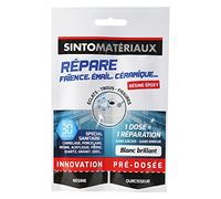Mastic de réparation sanitaire - 2 x 15 g - blanc brillant - Répare Dose Epoxy SINTO