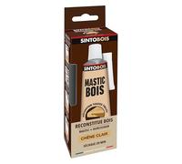 SINTO - Pâte à Bois - Angles et Gros Trous - Reconstitue les Parties Manquantes - Intérieur Extérieur - Haute Résistance et Adhérence - Sec en 20min - Chêne Clair - Technique Professionnelle - 60g
