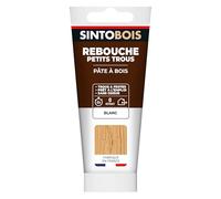 Sinto Pâte à bois SINTOBOIS à l'eau – Séchage rapide, intérieur/extérieur – Blanc 80 g