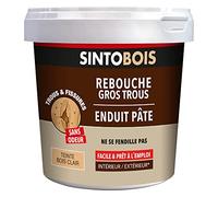 SINTO Rebouche Bois Clair, 2Kg | Comble gros trous et fissures du bois, excellente adhérence, séchage rapide, ne fendille pas, se ponce et se peint