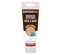 SINTO - Rebouche petits trous - Pâte à bois - Sans odeur - Facile & Prêt-à-l'emploi - Intérieur & Extérieur - Sans retrait ni fissure - Blanc - 80g