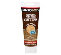 SINTO - Rebouche Petits Trous - Pâte à Bois Sans Odeur - Prêt à l'Emploi - Sans Solvant - Sec en 4h - Intérieur et Extérieur - Ne se Rétracte pas - Chêne Moyen - Technique Professionnelle - 250 g