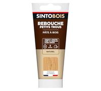 SINTO - Rebouche Petits Trous - Pâtes à Bois Sans Odeur - Prêt à l'Emploi - Sans Solvant - Sec en 4h - Intérieur et Extérieur - Ne se Rétracte pas - Ton Naturel - Technique Professionnelle - 80 g