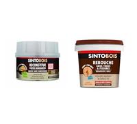 SINTO Reconstitue Bois Angles & Gros Trous - Teinte Chêne - 170 ml - Idéal pour Reconstituer, Réparer & Reboucher Bois - 500 g - Facile et Prêt à l’Emploi