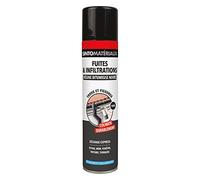 SINTO Spray étanchéité résine bitumeuse noir 300ml, répare fuites et infiltrations, protège de la rouille, reste flexible et se peint, tuyaux murs fenêtres toitures et terrasses, intérieur, extérieur