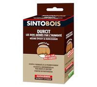 SINTOBOIS - Durcit le bois abîmé par l'humidité - Résine époxy & durcisseur - Arrête l'humidité et la pourriture - Renforce & imprègne le bois - Pénètre en profondeur - Intérieur & extérieur