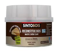 Mastic à bois SINTOBOIS 550g avec tube durcisseur 30g - Chêne clair - SINTO - 139751