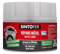 SINTOFER - Répare Métal Armé - Reconstitue et Colmate Trous et Perforations - Tous Métaux, Même Très Rouillés - Intérieur et Extérieur - Sans Styrène - Sec en 20min - Technique Professionnelle - 190g
