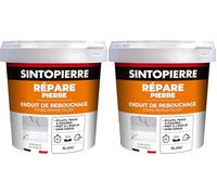 SINTOPIERRE - Enduit de Rebouchage Sols et Murs - Reconstitue les Parties Manquantes - Lissage Facile - Prêt à Emploi - Sans Odeur - Adhérence et Résistance Maximales - Technique Professionnelle - 2kg