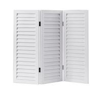 Sintosin Blanc Paravent Interieur Bois 3 Panneaux, Petit Cloison de Separation Interieur 81 cm Hauteur, Cloison Amovible Vintage pour Chambre, Salon, Bureau