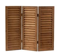 Sintosin Marron Paravent Interieur Bois 3 Panneaux, Petit Cloison de Separation Interieur 81 cm Hauteur, Cloison Amovible Vintage pour Chambre, Salon, Bureau