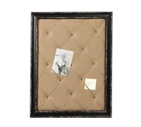 Sintosin Shabby Chic Tableau d'affichage en liège avec cadre en bois - 52,5 x 68 cm - Tableau d'affichage rustique en liège noir - Tableau mémo - Décoration pour l'artisanat