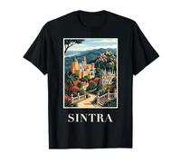 Sintra Portugal Château Palais Montagne Paysage Design T-Shirt