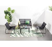 Sintra - Salon De Jardin Métal 4 Places Noir