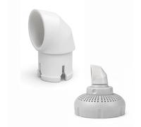 Sintrix Fab Buse d'entrée de piscine rotative à 360° - Buse coudée de 38 mm - Compatible avec piscine hors-sol Intex & Bestway - Buse de sortie Snap-in pour une meilleure circulation de l'eau - Blanc