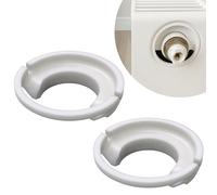Sintrix Fab Lot de 2 douilles de serrage blanches pour cache-radiateur - Compatible avec les radiateurs plats Kermi Henrad - Pièce de rechange pour revêtement latéral de chauffage