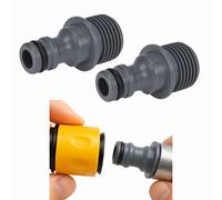Sintrix Fab Lot de 2 raccords de robinet mâle BSP 1/2" - Adaptateurs rapides pour tuyau d'arrosage compatibles avec raccords Gardena - Convient aux tuyaux 1/2", 5/8" et 1" pour arroser le jardin, la