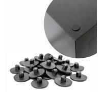 Sintrix Fab Lot de 20 Cache-vis - Capuchons pour vis à Six pans Creux à tête fraisée - Compatible avec Le système d'étagère IKEA Kallax/Expedit/Trofast - Montage sans Outil (Noir)