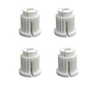 Sintrix Fab Lot de 4 douilles universelles en plastique blanc Ø 7,5 mm - Pour robinets à deux poignées et têtes de valve - Compatible avec GROHE, Dornbracht, KEMPER, Kludi - Insert à clipser pour