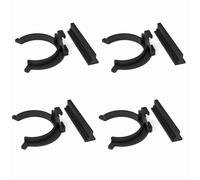 Sintrix Fab Lot de 4 supports de plinthes compatibles avec IKEA Faktum Rationell - Lot de 4 clips + rail pour plinthes noirs - Support de pied de cuisine de rechange