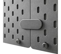 Sintrix Fab Raccord compatible avec IKEA SKADIS - Connecteur de jonction pour plaques perforées - Fixation stable et sans couture - Accessoire de rangement mural (noir)