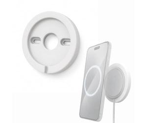Sintrix Fab Support mural compatible avec Apple MagSafe 1 Charger Chargeur inductif avec câble en plastique et caoutchouc, support iPhone pour iPhone 17/16/15/14/13, passage de câble caché, sans
