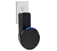 Sintron Support mural pour enceinte Ech Pop Smart Home, gain de place, pas de vis ou de perçage nécessaire, gestion des câbles intégrée, design décoratif, compatible avec Google Nest (noir)