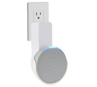 Sintron Support mural pour enceinte Ech Pop Smart Home, peu encombrant, pas de vis ou de perçage nécessaire, gestion des câbles intégrée, design décoratif, compatible avec Google Nest (blanc)