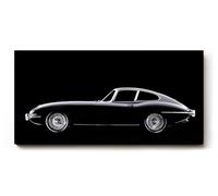 Sinus Art Tableau mural 120 x 60 cm - Profil latéral élégant d'une voiture classique au look studio - Minimaliste et expressif
